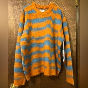 NWT obey signal sweater in ginger multi size large